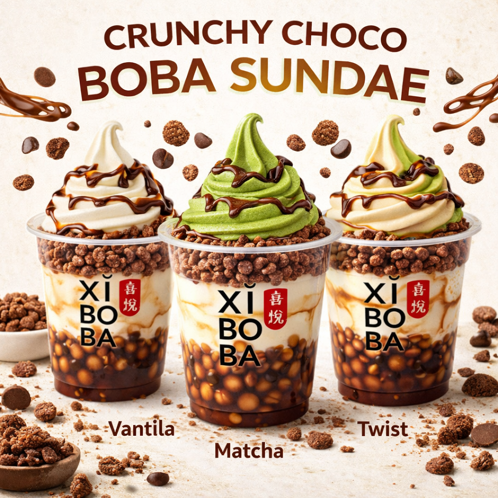 Crunchy Choco Boba Sundae